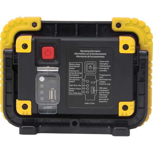 Portable Work Light, LED, 10 W, 1000 Lumens, Plastic Housing Fastek