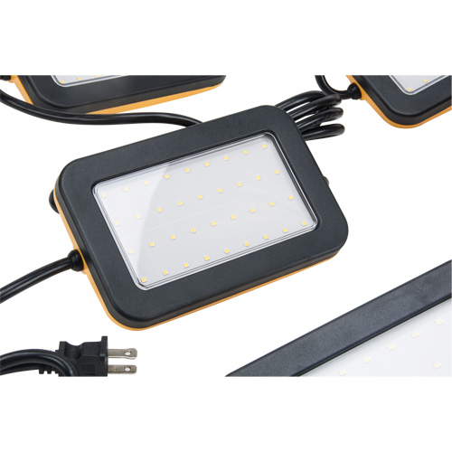 LED String Work Lights, 5 Lights, 50' L, Plastic Housing Fastek