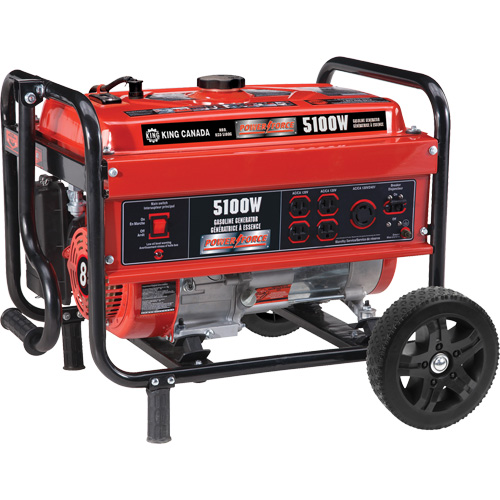 Generator with Wheel Kit, 5100 W Surge, 4000 W Rated, 120 V/240 V, 15 L Tank Fastek