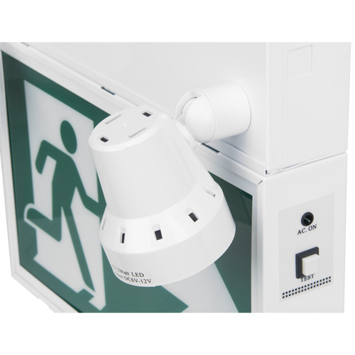 Running Man Sign with Security Lights, LED, Battery Operated/Hardwired, 12-1/10" L x 11" W, Pictogram Fastek