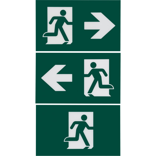 Running Man Sign with Security Lights, LED, Battery Operated/Hardwired, 12-1/10" L x 11" W, Pictogram Fastek
