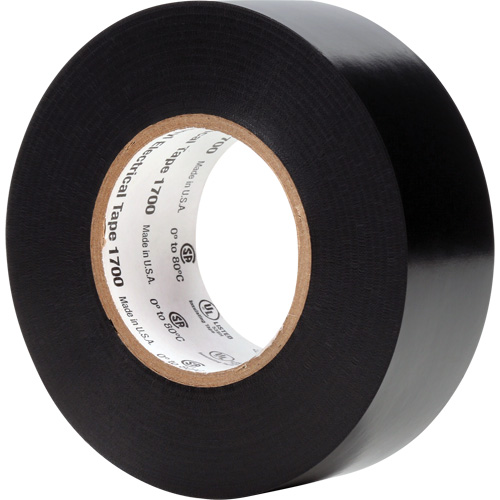 Temflex Vinyl Electrical Tape 1700, 25.4 mm (1") x 20.1 m (66'), Black, 7 mils Fastek