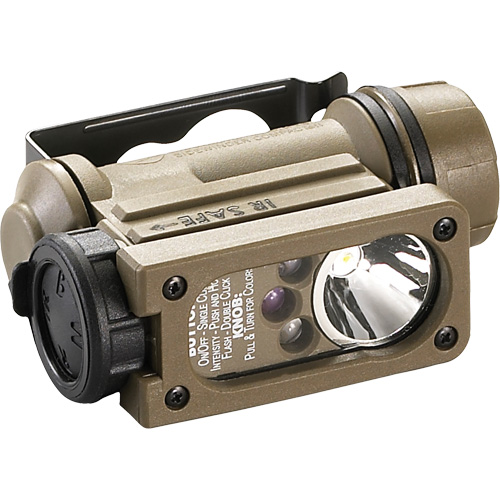 Sidewinder Compact&reg; II Military Model Hands Free Light, LED, 55 Lumens, 6 Hrs. Run Time, AA Batteries Fastek