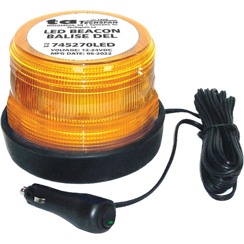 Junior Low Profile Warning Light, Strobe, Amber Fastek