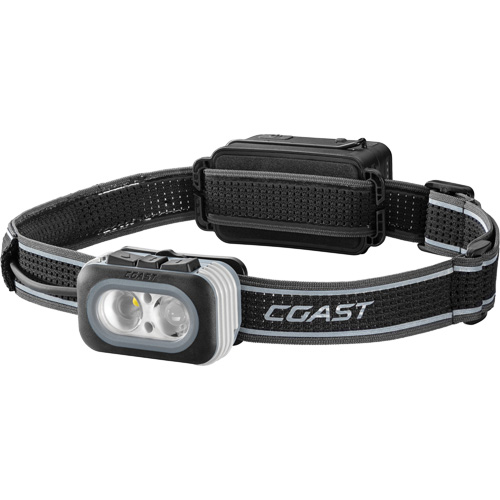 RL20RB Tri-Colour Headlamp, LED, 1000 Lumens, 16 Hrs. Run Time, Rechargeable Batteries Fastek