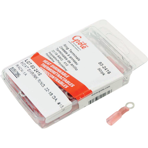 Bornes d'anneau &agrave; thermor&eacute;tr&eacute;cissement Fastek