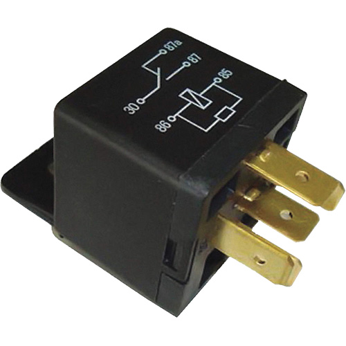 SPDT Mini Relay with Resistor, Plug, 40 Amps, 12 V Fastek