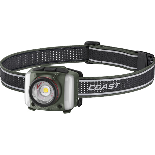 FL97R Tri-Colour Headlamp with Twist Focus & Voice Activation, LED, 830 Lumens, 2 Hrs. Run Time, Rechargeable Batteries Fastek