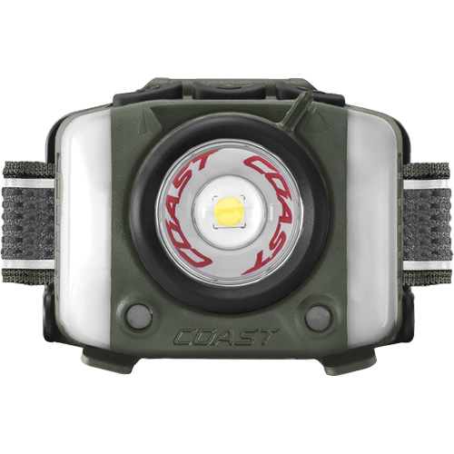FL97R Tri-Colour Headlamp with Twist Focus & Voice Activation, LED, 830 Lumens, 2 Hrs. Run Time, Rechargeable Batteries Fastek