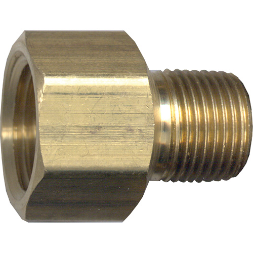 Pipe Adapter, FPT x NPT, 1/2" x 3/8" Dia., Brass Fastek
