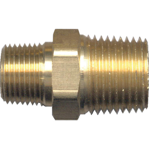 Mamelon de r&eacute;duction hexagonal, Laiton, 1/2" x 3/8", NPT x NPT Fastek