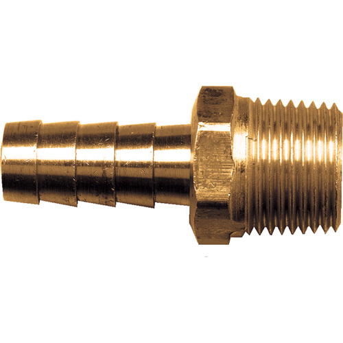 Male Hose Connector, Brass, 3/8" x 3/8" Fastek