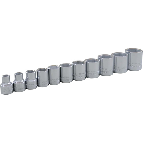 SAE Socket Set, 11 Pcs, 3/8" Drive Size Fastek