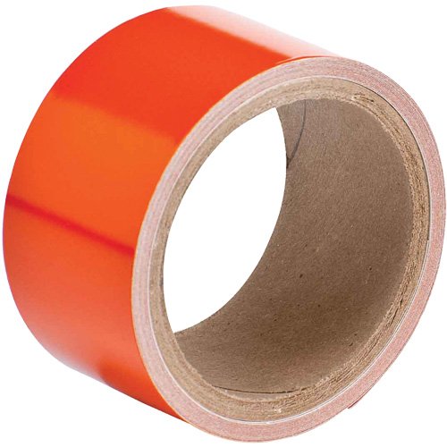 Reflective Marking Tape, 2" x 15', Acrylic, Orange Fastek