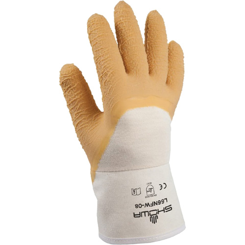 L66NFW General-Purpose Gloves, 8/Small, Rubber Latex Coating, Cotton Shell Fastek