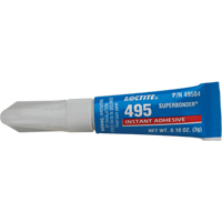 495 Super Bonder&reg; Instant Adhesive, Clear, Tube, 3 g Fastek