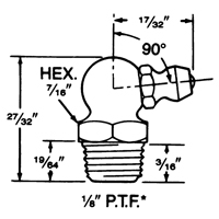 Raccord, Filetage de 1/8" Fastek