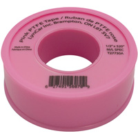 Teflon&reg; Tape, 520" L x 1/2" W, Pink Fastek