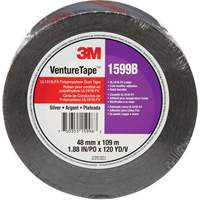 1599B Venture Tape Polypropylene Tape, 3 mils, Silver, 48 mm (2") x 109.7 m (359.9') Fastek