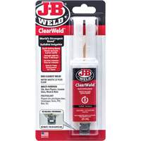 ClearWeld Adhesive, 25 ml, Syringe, Two-Part, Clear AG588 | Fastek
