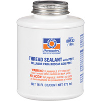 Thread Sealant with PTFE, Brush-Top Can, 473 ml, -54° C - 149° C/-65° F - 300° F AH125 | Fastek