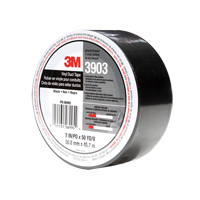 Rubans adh&eacute;sifs en vinyle 3903, 1245 mm (49") la x 46 m (151') lo, 6,5 mils, Noir Fastek