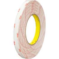 Ruban double face en textile 9456, 25,4 mm (1") x 66 m (216'), Transparent Fastek