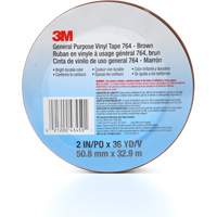 Ruban en vinyle pour travaux g&eacute;n&eacute;raux 764, 50,8 mm (2") la x 32,9 m (108') lo, 5 mils, Brun Fastek