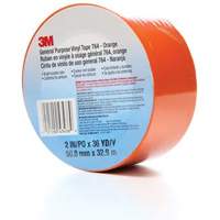 Ruban en vinyle pour travaux g&eacute;n&eacute;raux 764, 50,8 mm (2") la x 32,9 m (108') lo, 5 mils, Orange Fastek