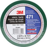 471 Vinyl Tape, 50.8 mm (2") W x 32.9 m (108') L, 5.2 mils, Green Fastek