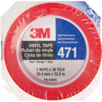 471 Vinyl Tape, 25.4 mm (1") W x 32.9 m (108') L, 5.3 mils, Red Fastek