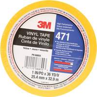 471 Vinyl Tape, 25.4 mm (1") W x 32.9 m (108') L, 5.2 mils, Yellow Fastek