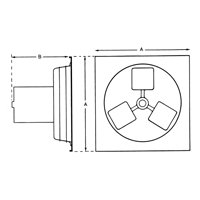 Ventilateur d'échappement 12" série panneau 1SP BA059 | Fastek