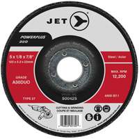 Powerplus DUO Cutting/Grinding Wheel, 4-1/2" x 1/8", 7/8" Arbor, Type 27, A30DUO Grit Fastek