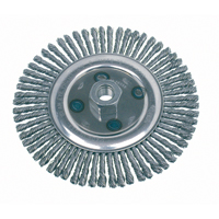 Knot Wire Wheel Brushes - Stringer Bead, 4-7/8" Dia., 0.02" Fill, 5/8"-11 Arbor, Steel BX338 | Fastek