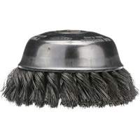 Knotted Cup Brush, 4" Dia. x 5/8"-11 Arbor Fastek