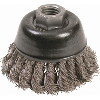 Knot Wire Cup Brushes - High Speed Small Grinder, 2-3/4" Dia. x 5/8"-11 Arbor Fastek