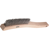Brosses de grattage &agrave; manche long, garnissage en V, Acier inoxydable, 3 x 19 rangs de fils, Longueur 13-3/4" Fastek