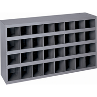 Armoires pour bacs de rangement en acier, 33-3/4" la x 12" p x 19-1/4" h, Gris Fastek