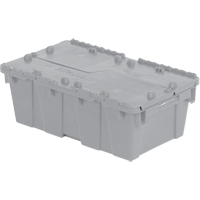Contenants de distribution Flipak en plastique poly&eacute;thyl&egrave;ne (PE), 19,7" x 11,8" x 7,3", Gris Fastek