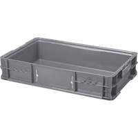 Syst&egrave;me de contenants d'exp&eacute;dition 4845 de StakPak Plus, 15" la x 24" p x 5" h, Gris Fastek