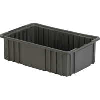 Divider Box, Polyethylene, 16.5" W x 10.9" D x 5" H, Grey Fastek