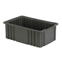 Divider Box, Polyethylene, 15.5" W x 9.9" D x 6" H, Grey Fastek