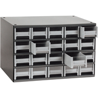 Modular Parts Cabinets, Steel, 20 Drawers, 17" x 10-9/16" x 2-1/16", Grey CA854 | Fastek