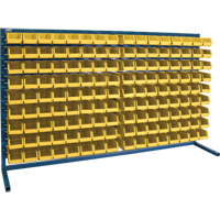 Louvered Rack with Bins, 144 Bins, 72" W x 15" D x 40" H Fastek