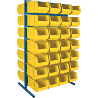 Double-Sided Stationary Bin Rack, 36" W x 24" D x 61" H, 56 Bins Fastek