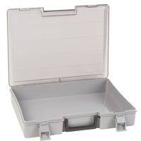 Compartment Case, Plastic, 15-1/2" W x 11-3/4" D x 2-1/2" H, Grey CB498 | Fastek