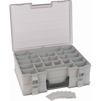 Compartment Case, Plastic, 48 Slots, 15-1/2" W x 11-3/4" D x 5" H, Grey CB500 | Fastek