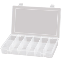 Compact Polypropylene Compartment Cases, 11" W x 6-3/4" D x 1-3/4" H, 12 Compartments CB509 | Fastek