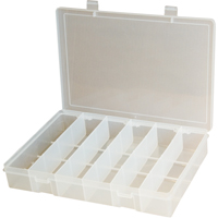 Compact Polypropylene Compartment Cases, 11" W x 6-3/4" D x 1-3/4" H, 6 Compartments CB513 | Fastek